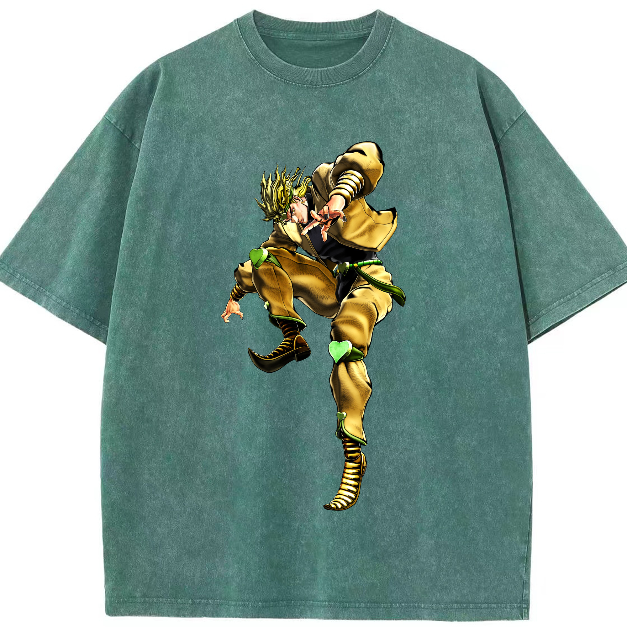 （画像用） ジョジョの奇妙な冒険 ディオ?ブランドー JoJo's Bizarre Adventure Dio Brando 綿100% ヴィンテージ風 半袖Tシャツ（フロントプリント）